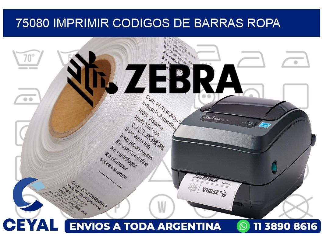 75080 IMPRIMIR CODIGOS DE BARRAS ROPA
