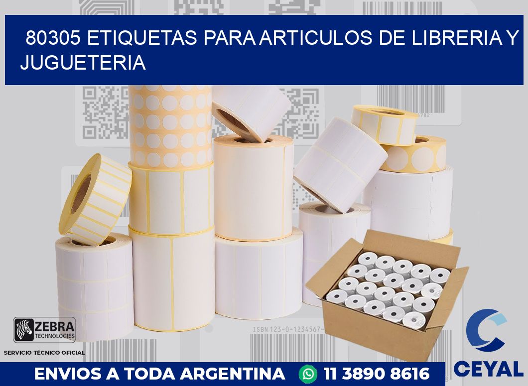 80305 ETIQUETAS PARA ARTICULOS DE LIBRERIA Y JUGUETERIA
