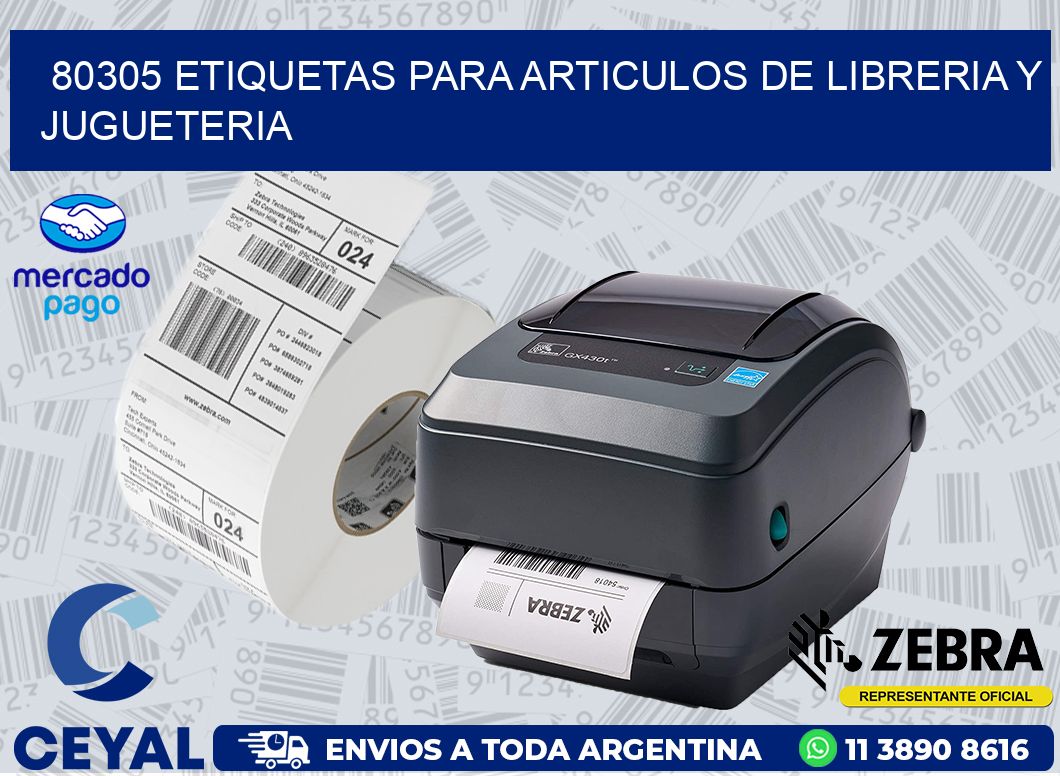 80305 ETIQUETAS PARA ARTICULOS DE LIBRERIA Y JUGUETERIA