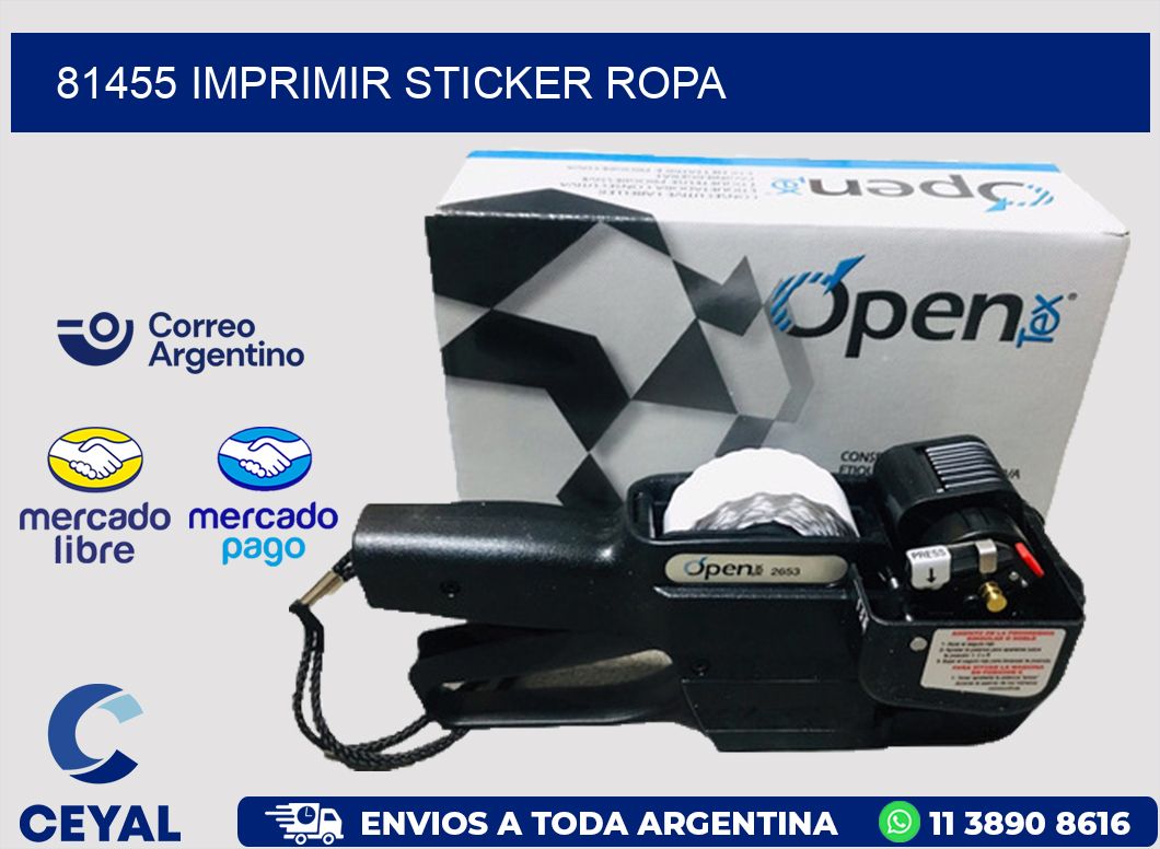 81455 IMPRIMIR STICKER ROPA