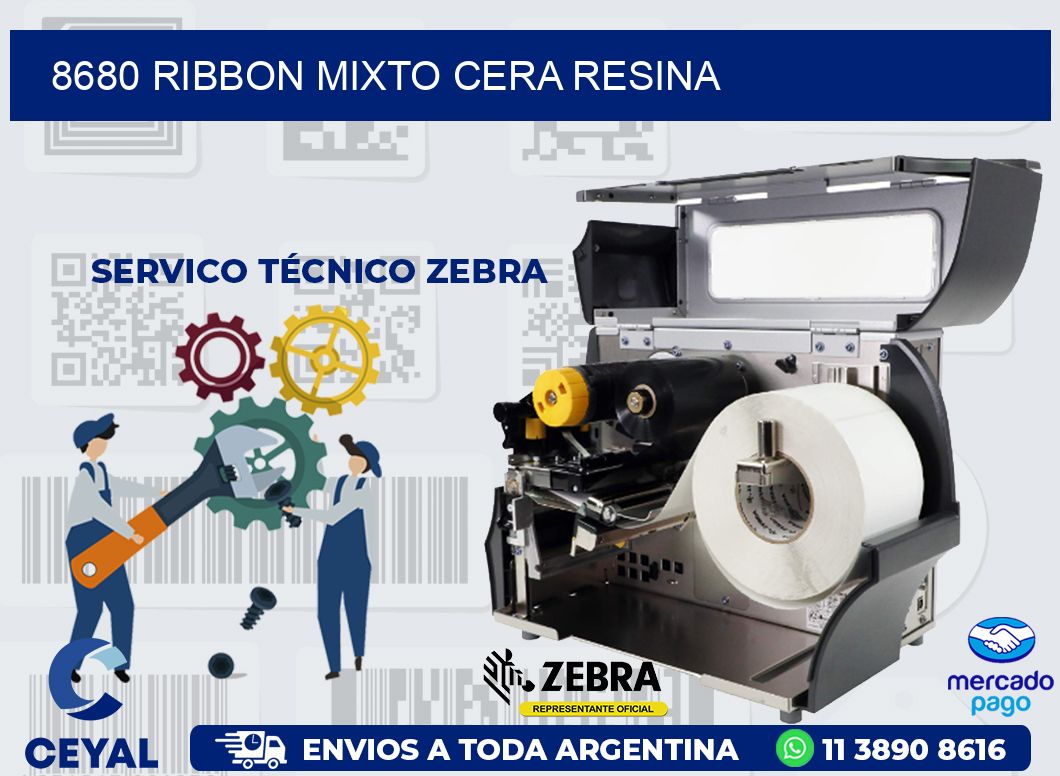 8680 RIBBON MIXTO CERA RESINA