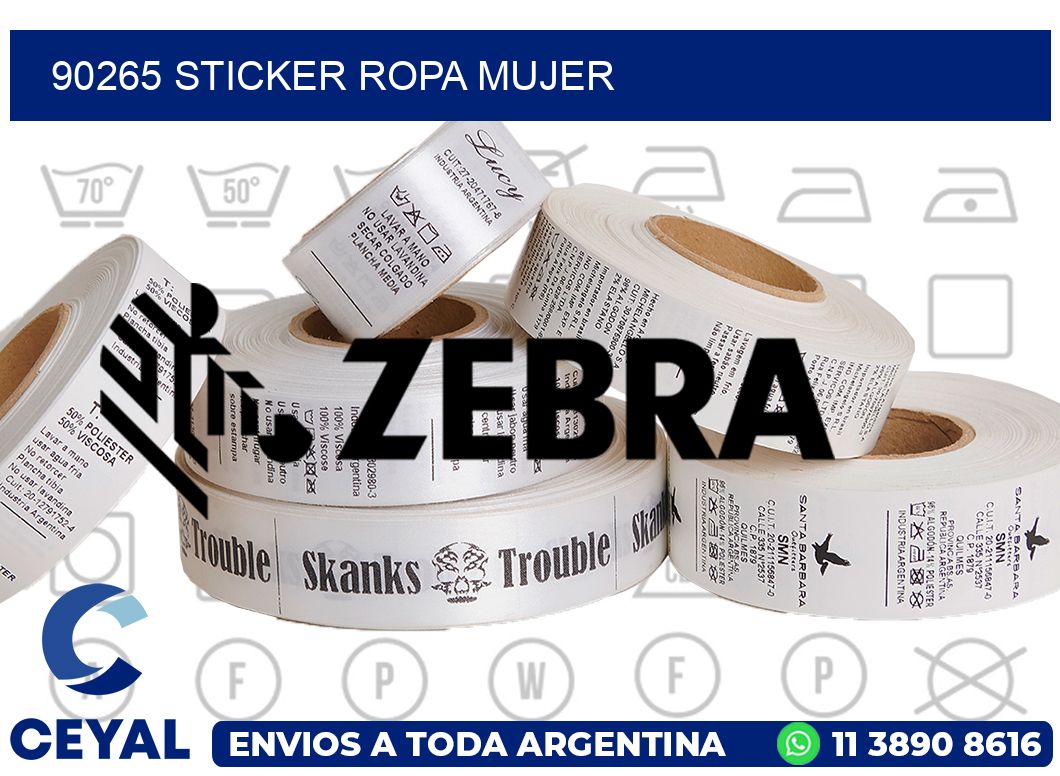 90265 STICKER ROPA MUJER