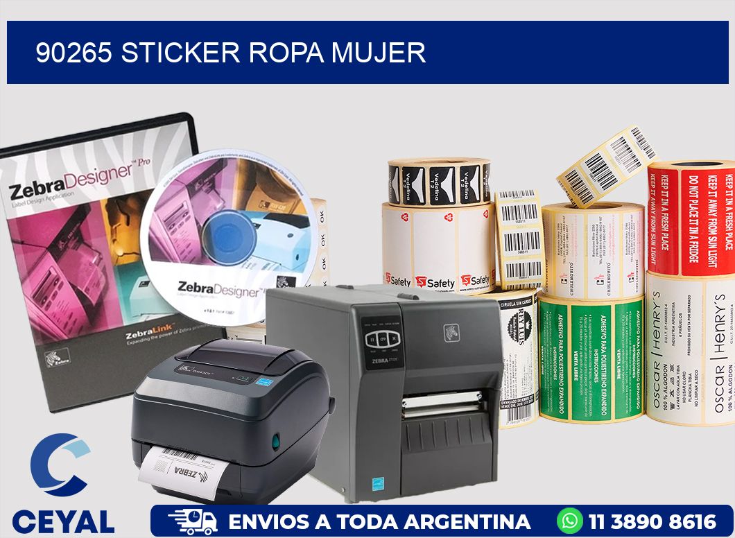 90265 STICKER ROPA MUJER