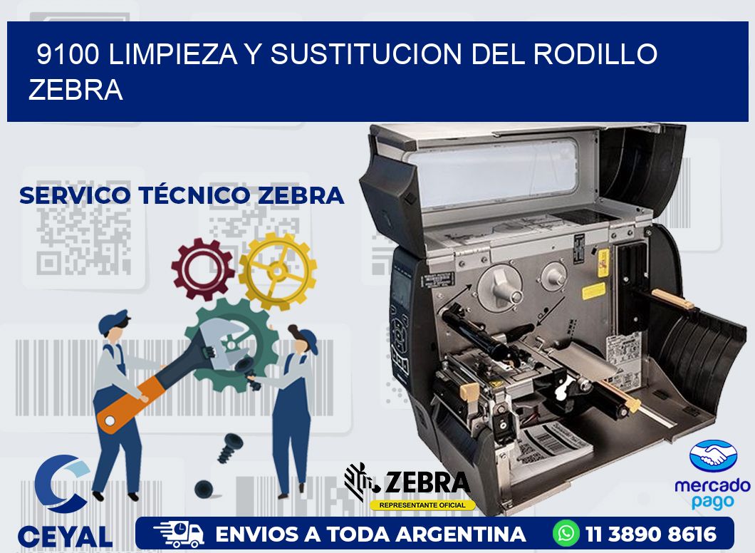 9100 LIMPIEZA Y SUSTITUCION DEL RODILLO ZEBRA