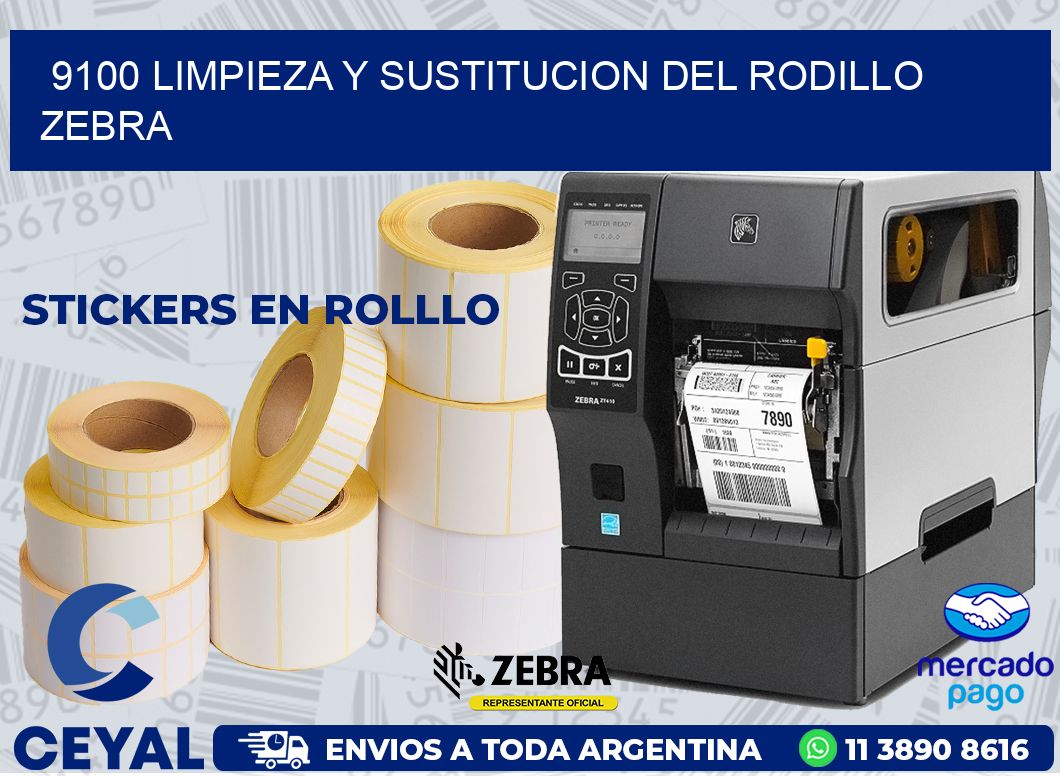 9100 LIMPIEZA Y SUSTITUCION DEL RODILLO ZEBRA