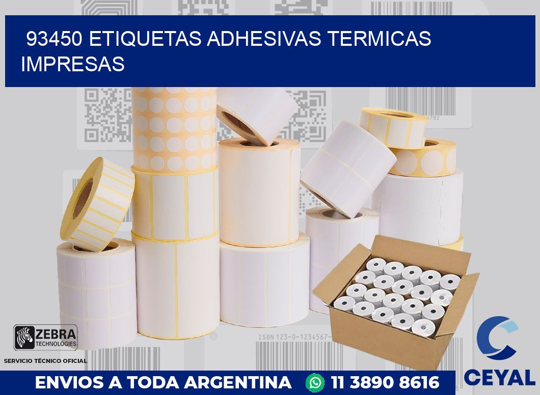 93450 ETIQUETAS ADHESIVAS TERMICAS IMPRESAS