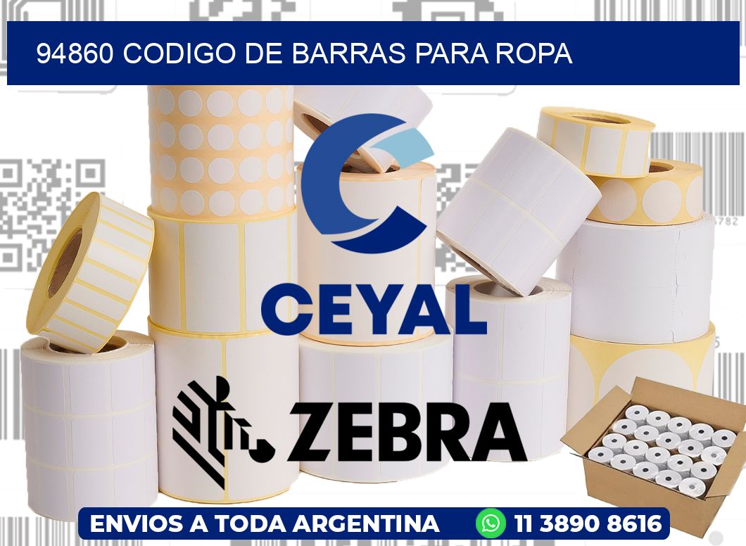 94860 CODIGO DE BARRAS PARA ROPA