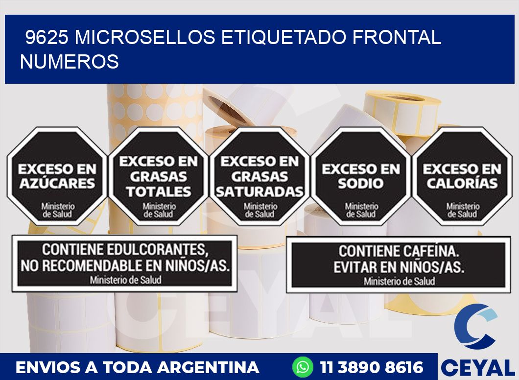 9625 MICROSELLOS ETIQUETADO FRONTAL NUMEROS