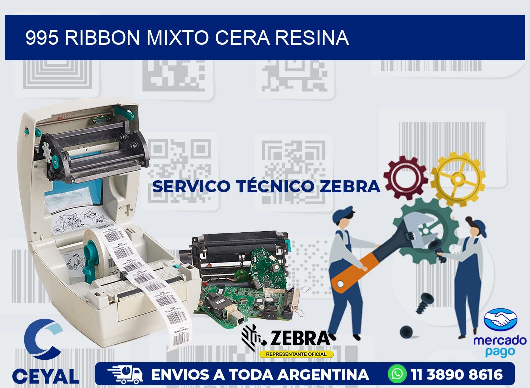 995 RIBBON MIXTO CERA RESINA