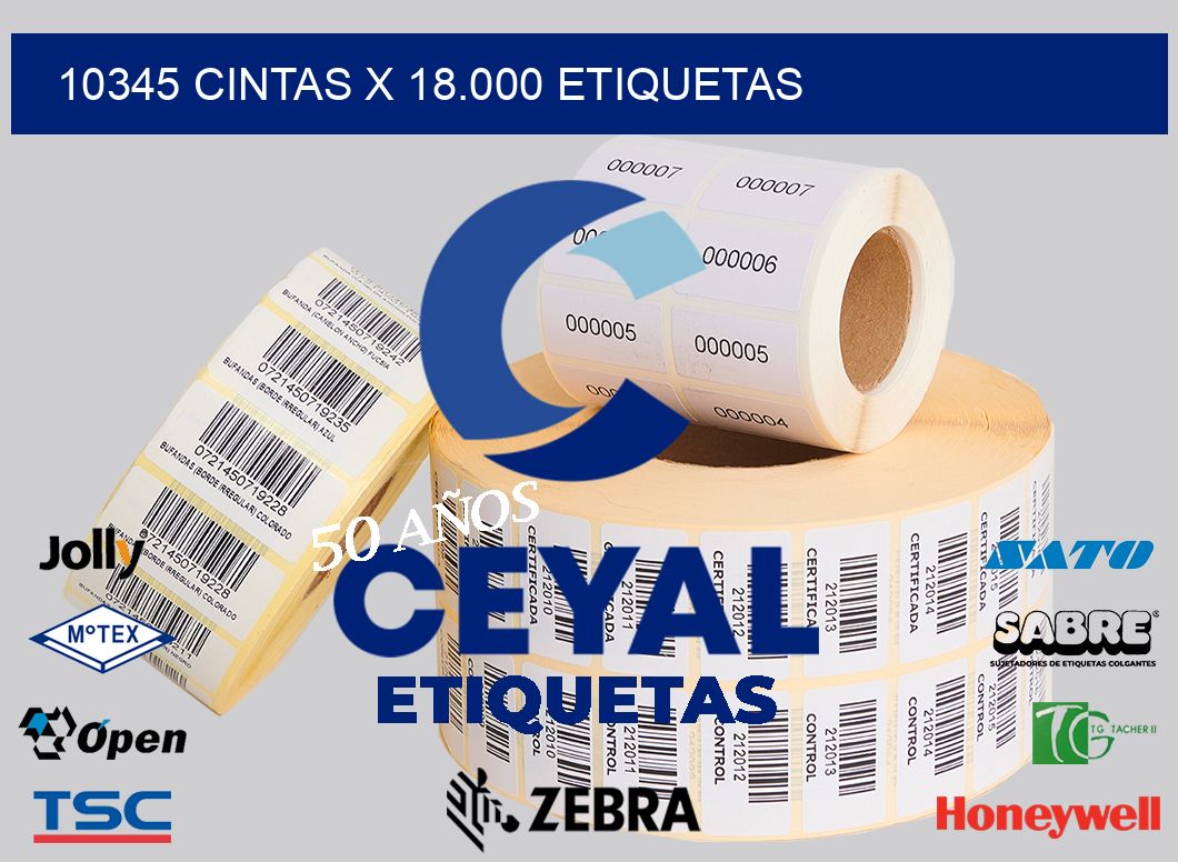 10345 cintas x 18.000 etiquetas