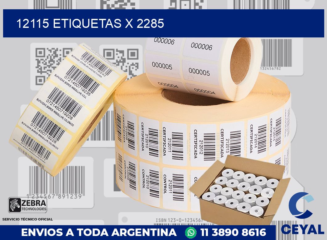 12115 Etiquetas x 2285