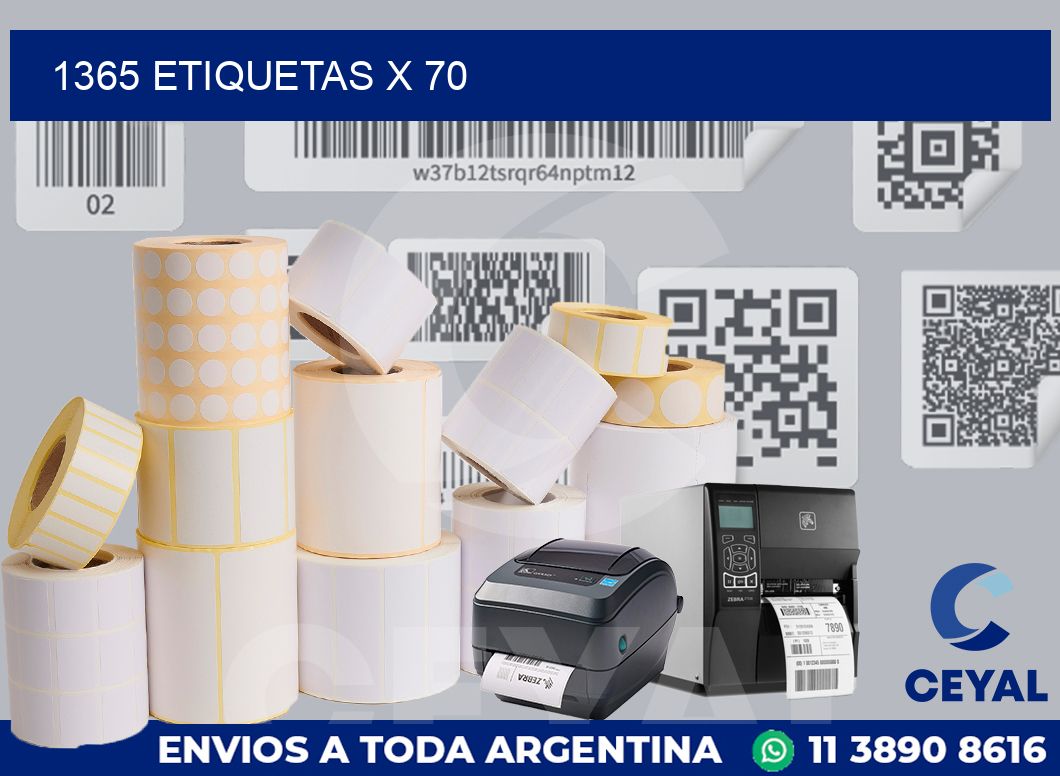 1365 Etiquetas x 70
