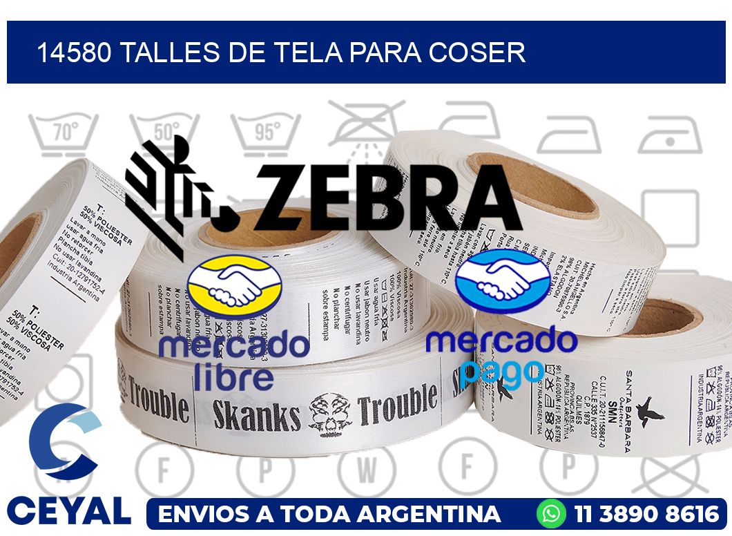 14580 TALLES DE TELA PARA COSER