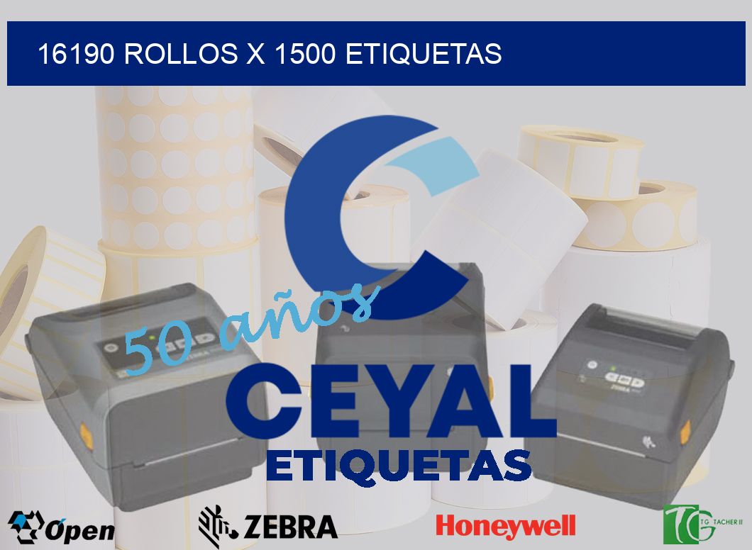 16190 Rollos x 1500 etiquetas
