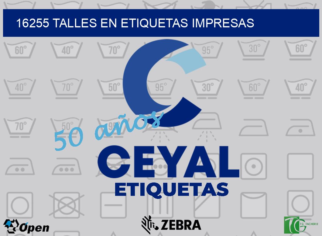 16255 TALLES EN ETIQUETAS IMPRESAS