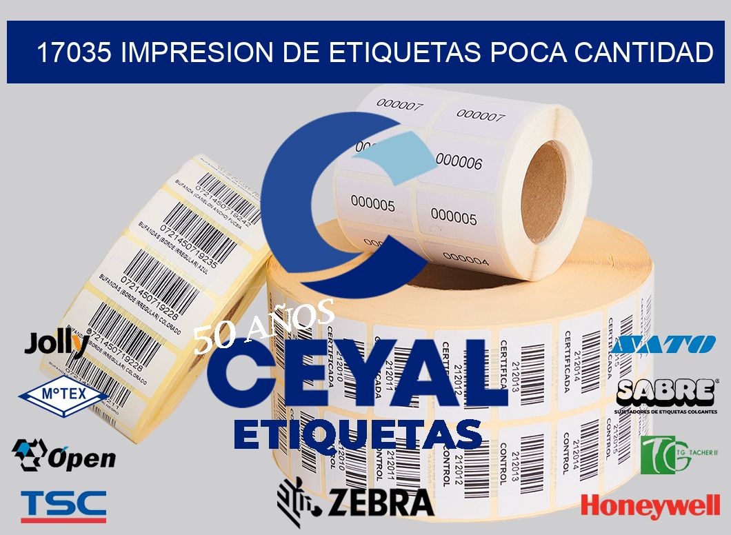 17035 IMPRESION DE ETIQUETAS POCA CANTIDAD
