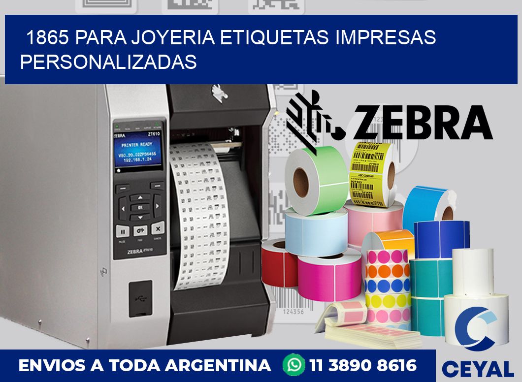 1865 PARA JOYERIA ETIQUETAS IMPRESAS PERSONALIZADAS