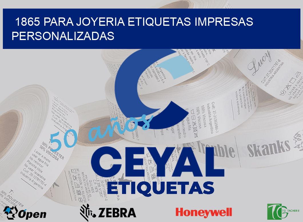 1865 PARA JOYERIA ETIQUETAS IMPRESAS PERSONALIZADAS