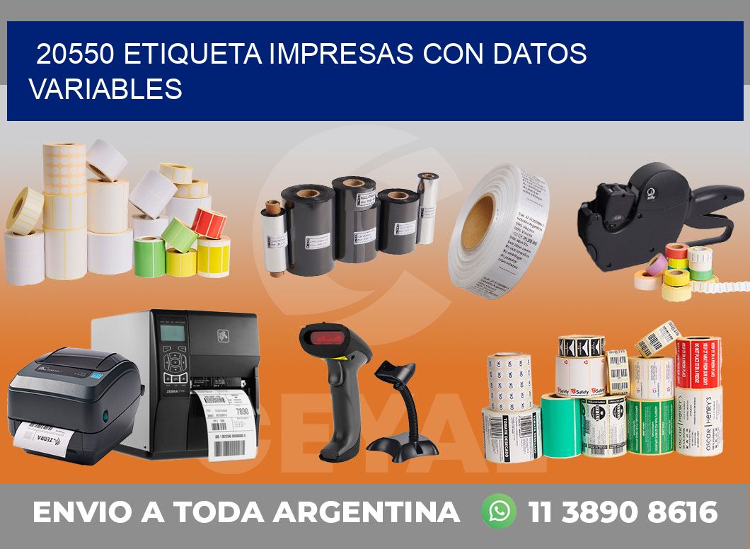 20550 ETIQUETA IMPRESAS CON DATOS VARIABLES