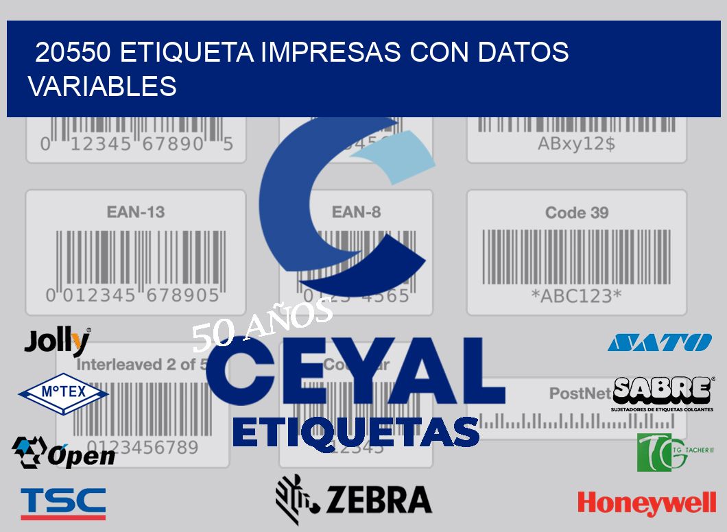 20550 ETIQUETA IMPRESAS CON DATOS VARIABLES