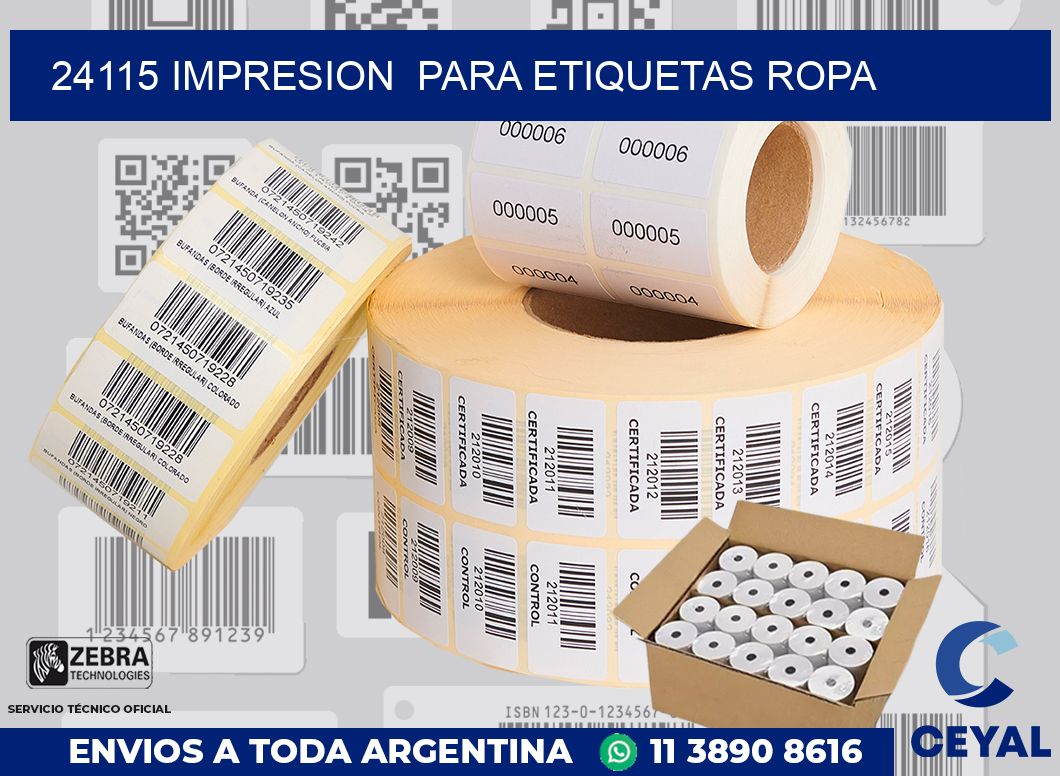 24115 impresion  para etiquetas ropa