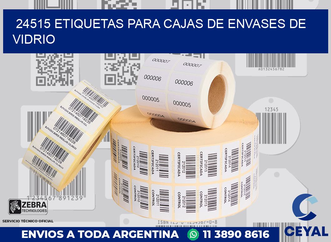 24515 ETIQUETAS PARA CAJAS DE ENVASES DE VIDRIO