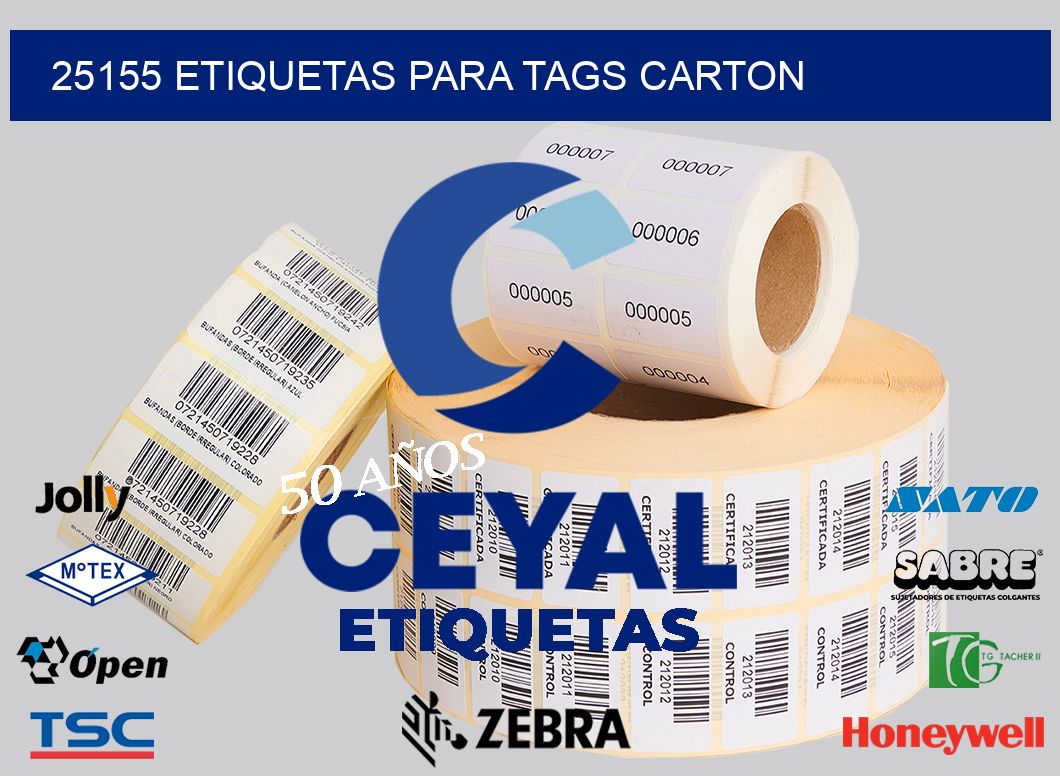 25155 ETIQUETAS PARA TAGS CARTON