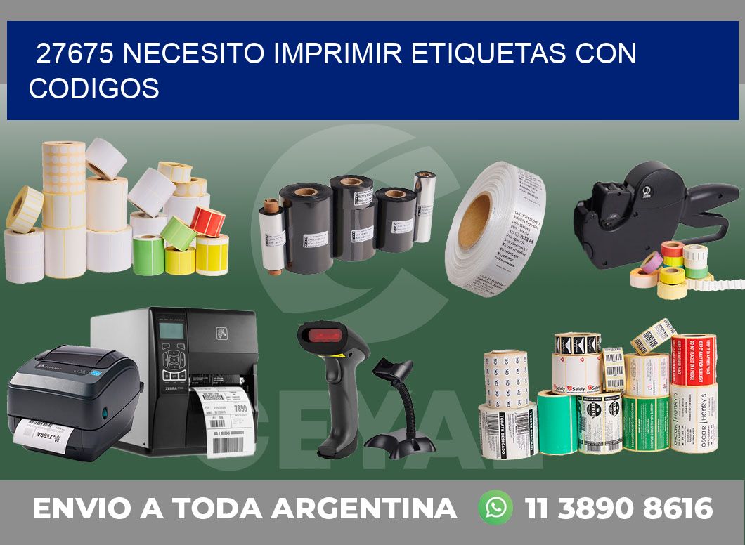 27675 NECESITO IMPRIMIR ETIQUETAS CON CODIGOS