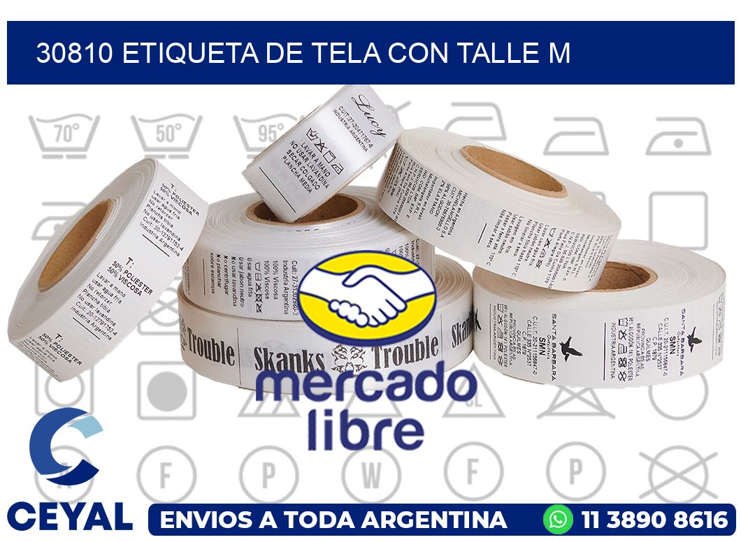 30810 ETIQUETA DE TELA CON TALLE M