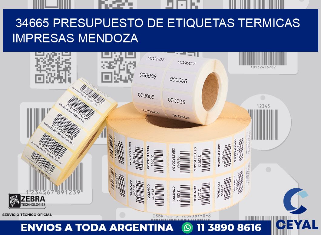 34665 PRESUPUESTO DE ETIQUETAS TERMICAS IMPRESAS MENDOZA