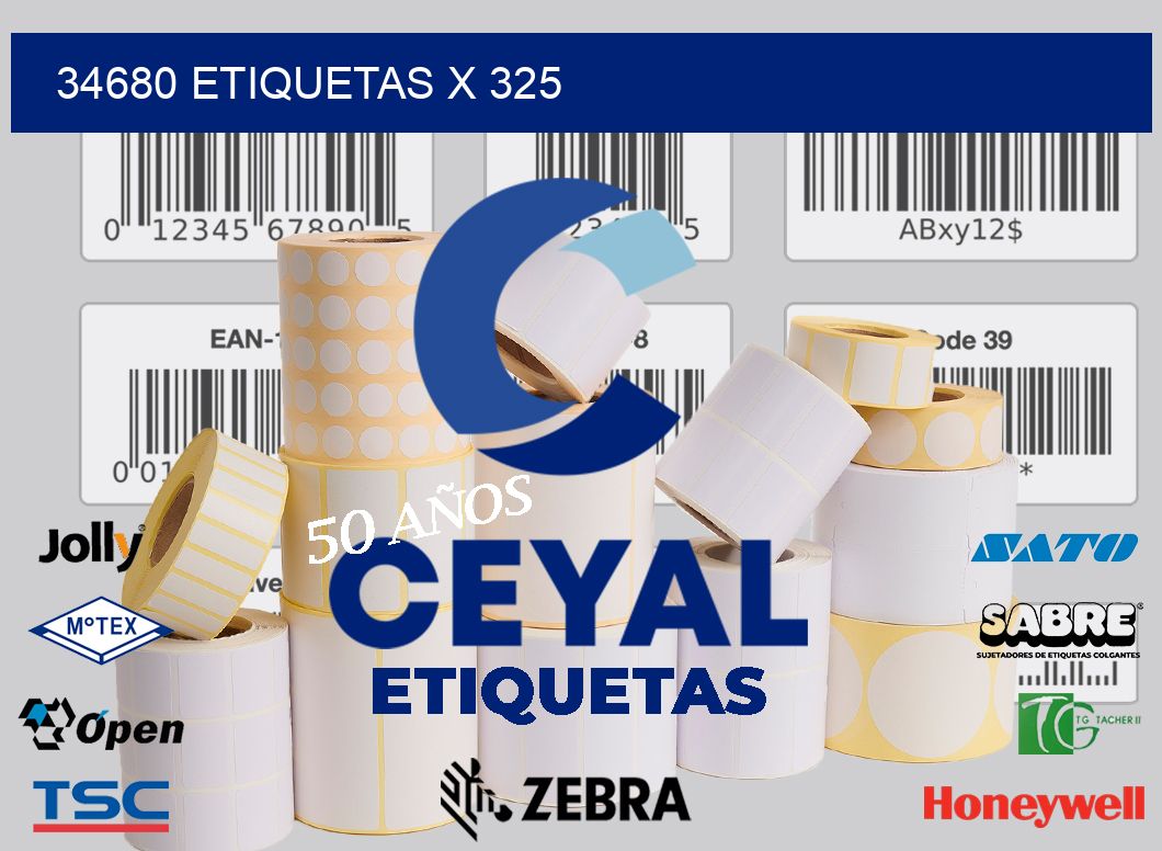 34680 Etiquetas x 325