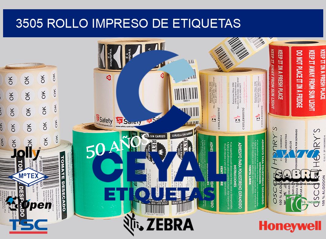3505 ROLLO IMPRESO DE ETIQUETAS