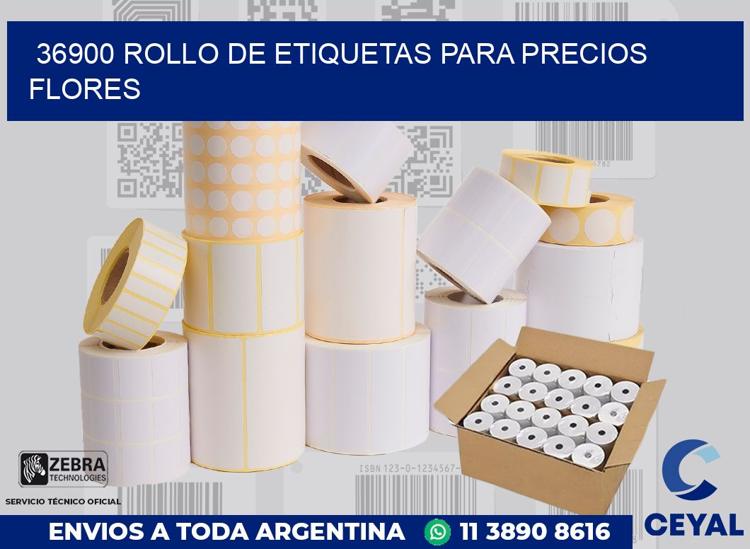 36900 ROLLO DE ETIQUETAS PARA PRECIOS FLORES
