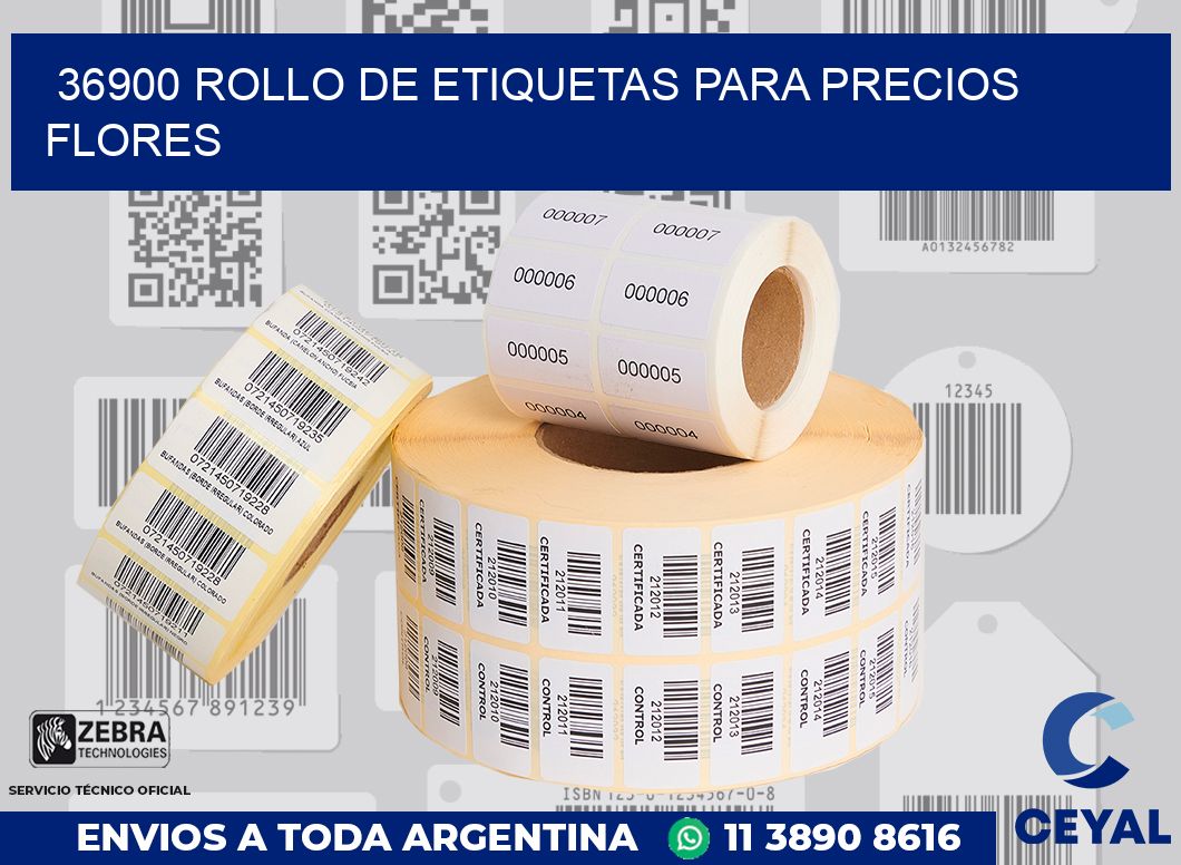 36900 ROLLO DE ETIQUETAS PARA PRECIOS FLORES