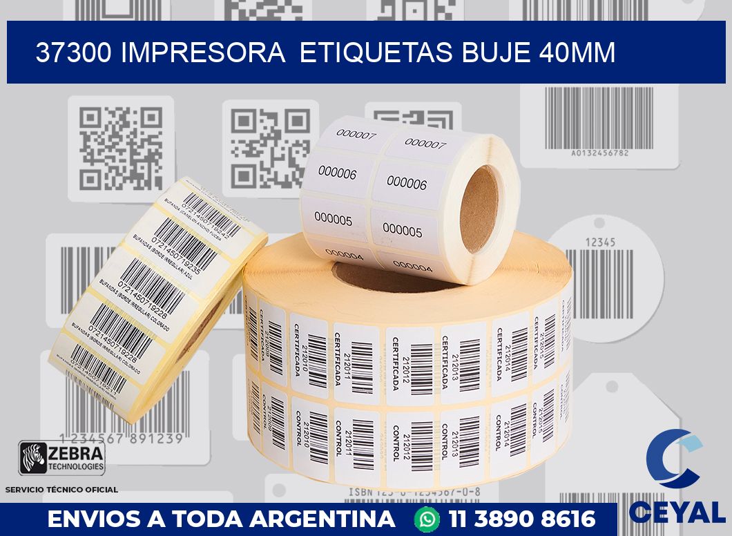 37300 impresora  etiquetas buje 40mm