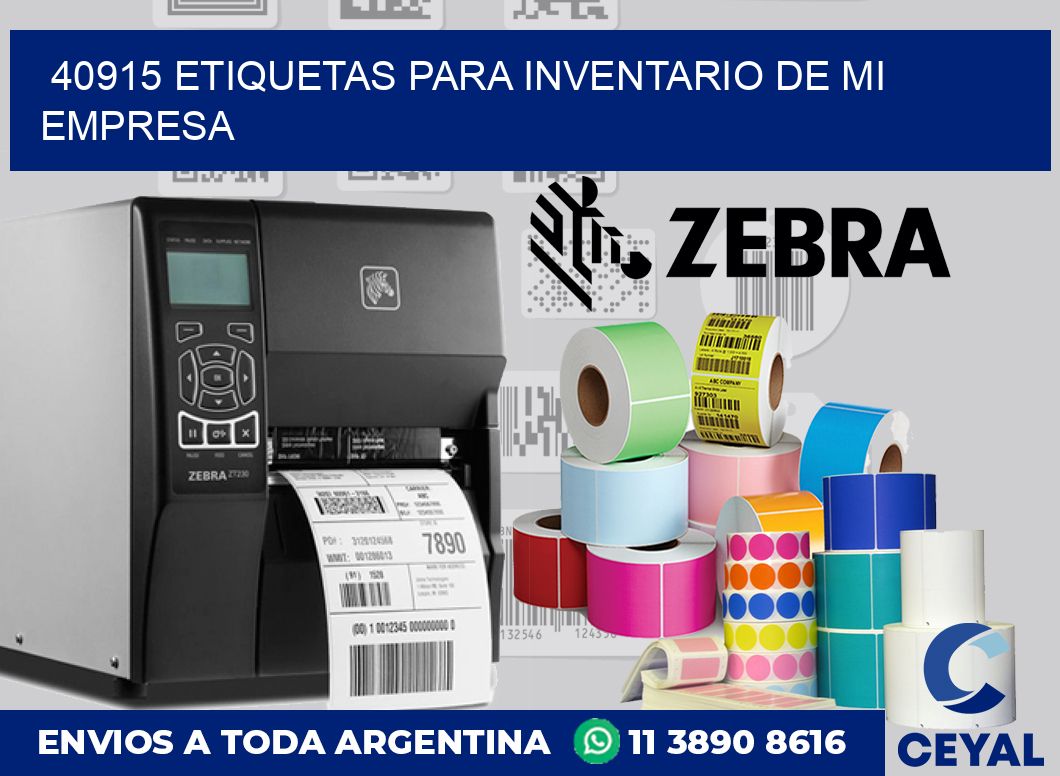 40915 ETIQUETAS PARA INVENTARIO DE MI EMPRESA