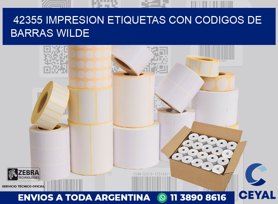 42355 IMPRESION ETIQUETAS CON CODIGOS DE BARRAS WILDE