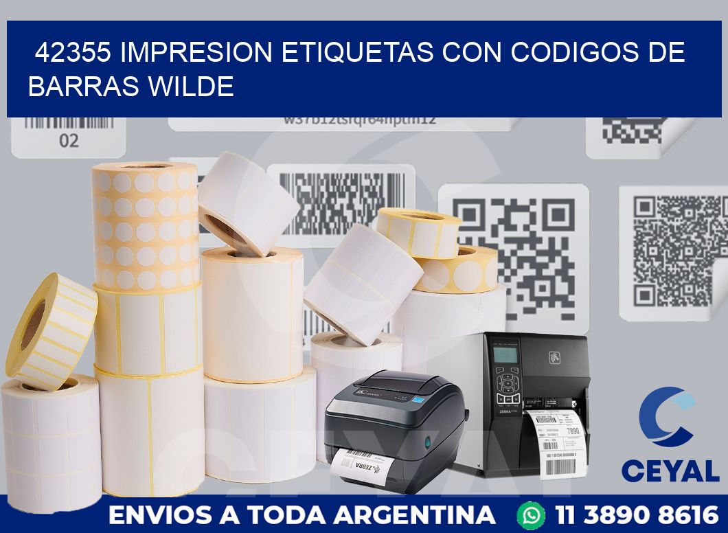 42355 IMPRESION ETIQUETAS CON CODIGOS DE BARRAS WILDE