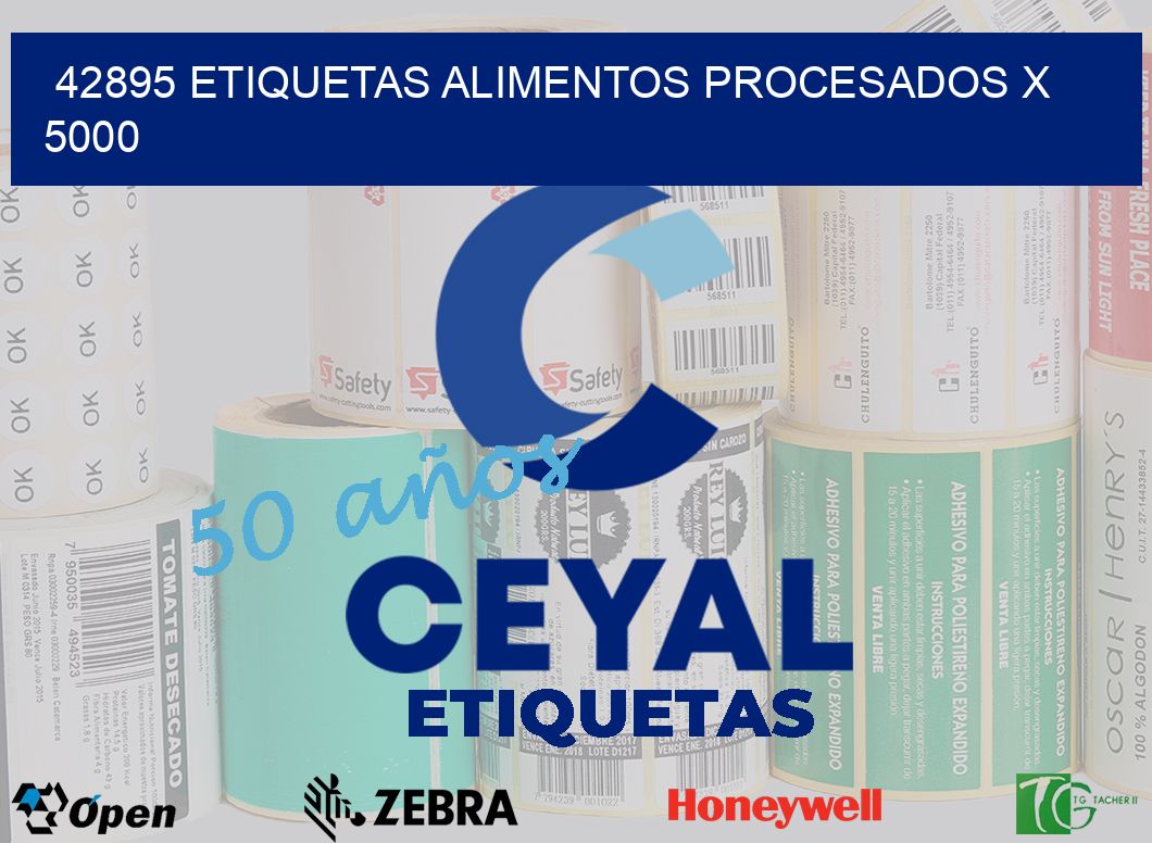 42895 etiquetas alimentos procesados x 5000