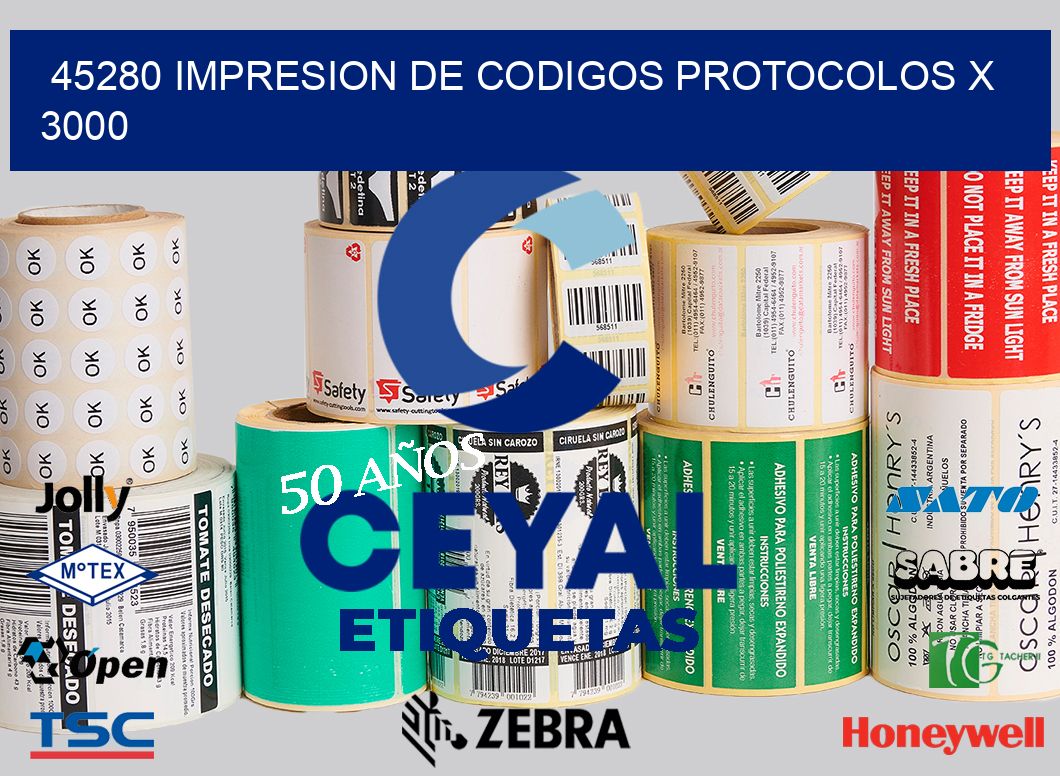 45280 impresion de codigos protocolos x 3000