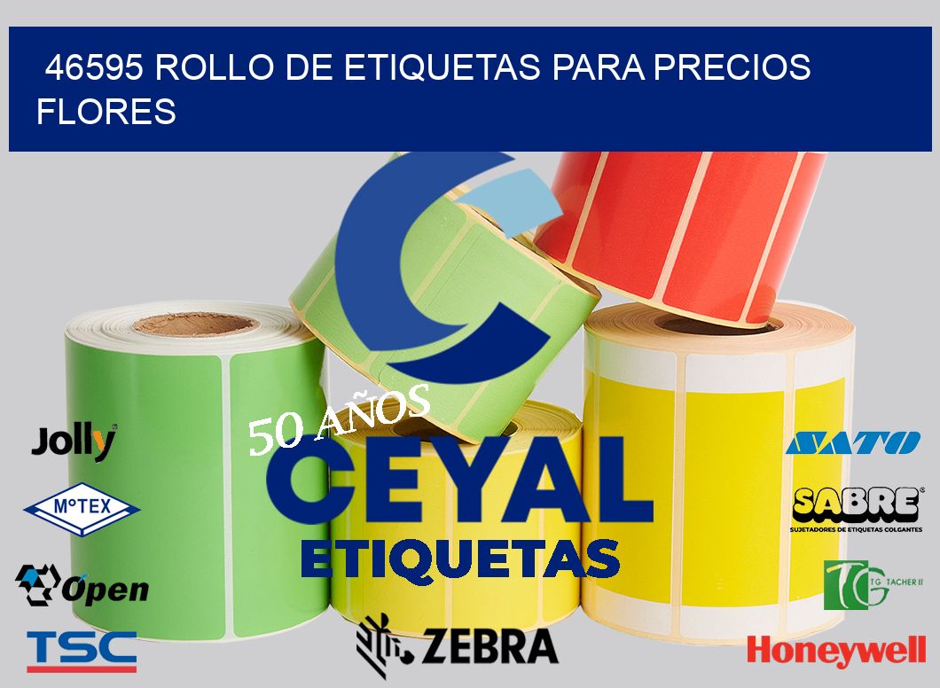 46595 ROLLO DE ETIQUETAS PARA PRECIOS FLORES