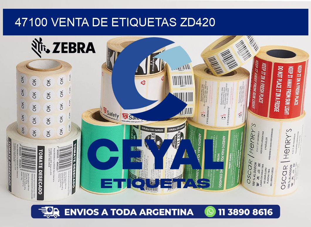 47100 VENTA DE ETIQUETAS ZD420