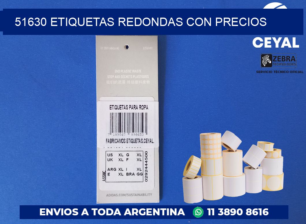 51630 ETIQUETAS REDONDAS CON PRECIOS