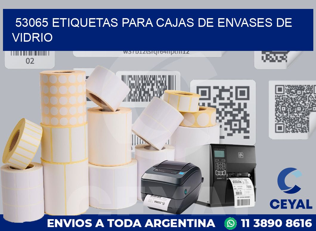 53065 ETIQUETAS PARA CAJAS DE ENVASES DE VIDRIO