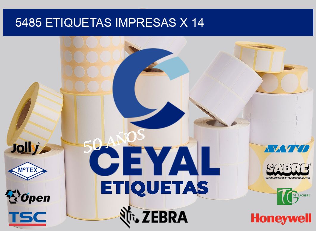 5485 Etiquetas impresas x 14