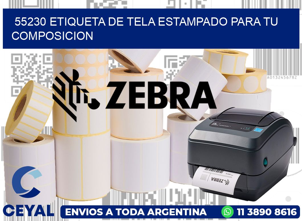 55230 ETIQUETA DE TELA ESTAMPADO PARA TU COMPOSICION