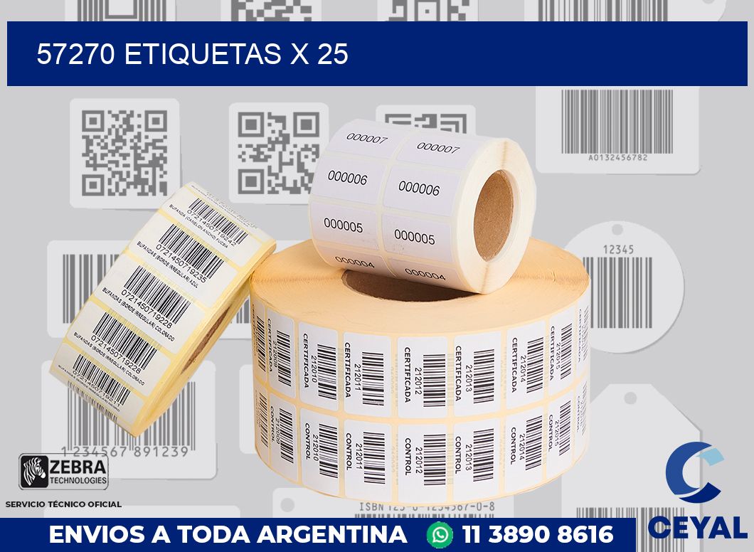 57270 Etiquetas x 25