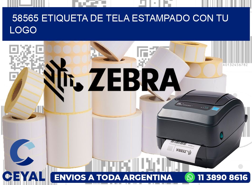 58565 ETIQUETA DE TELA ESTAMPADO CON TU LOGO