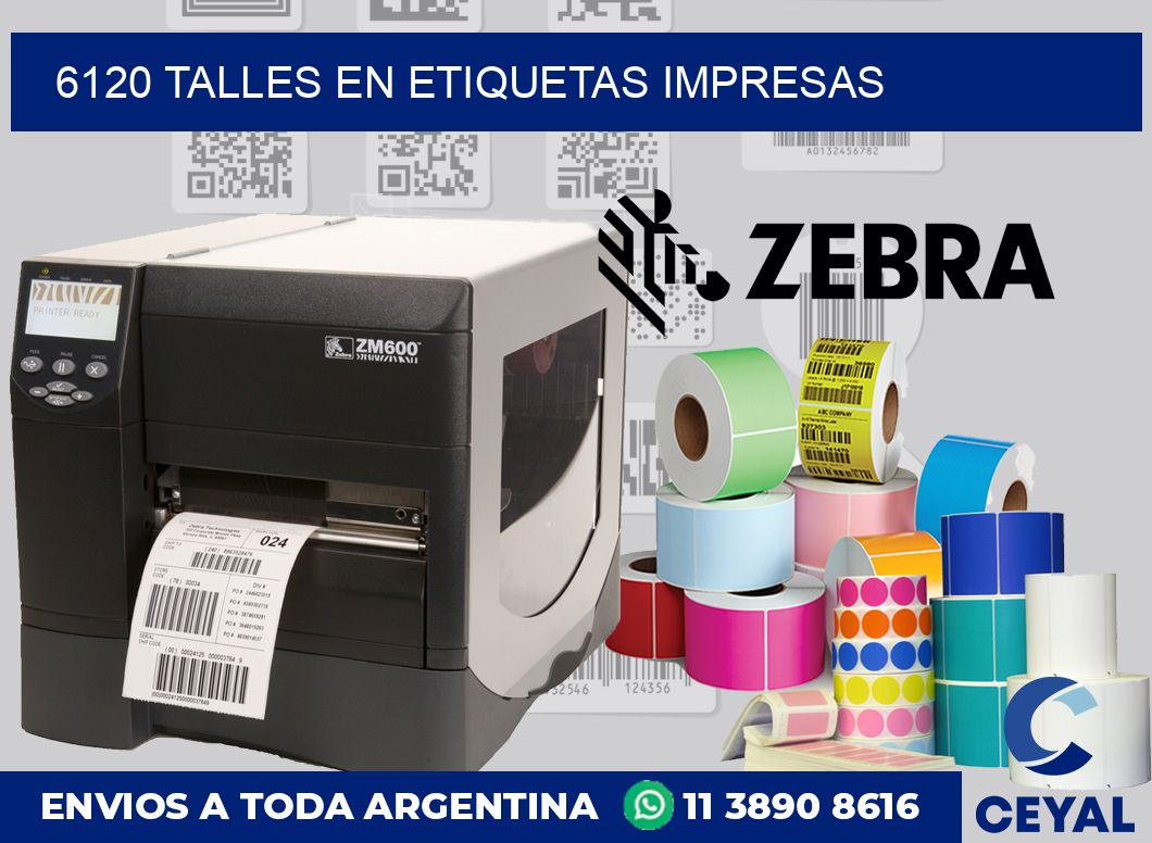 6120 TALLES EN ETIQUETAS IMPRESAS