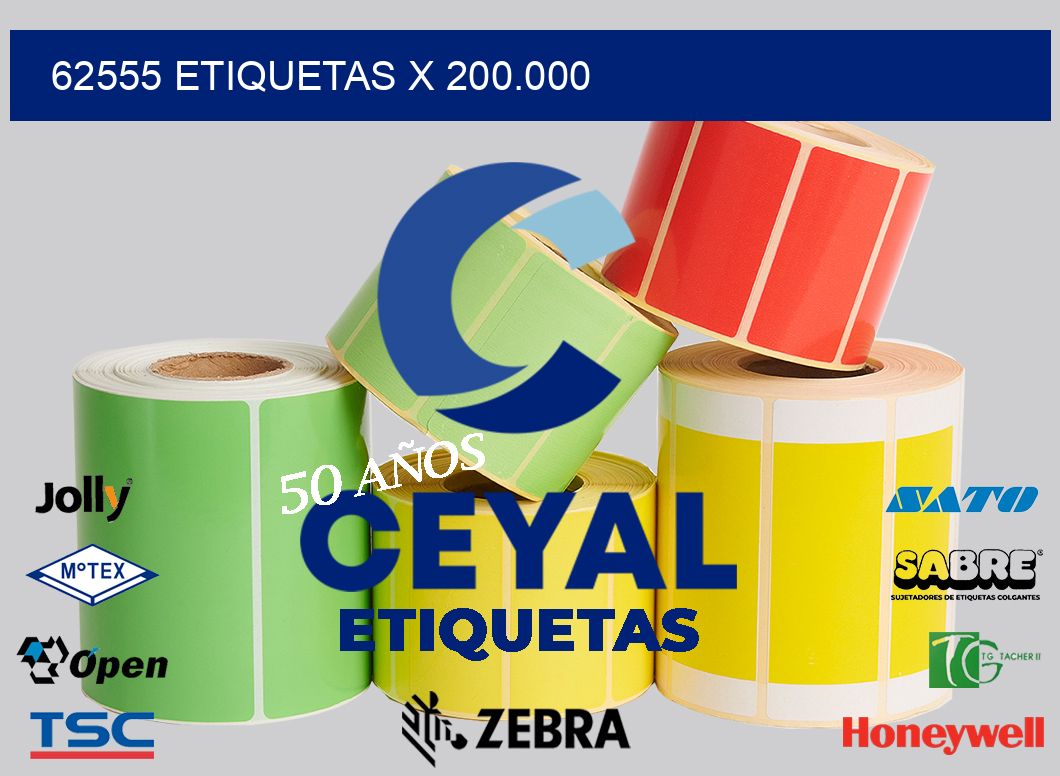62555 Etiquetas x 200.000